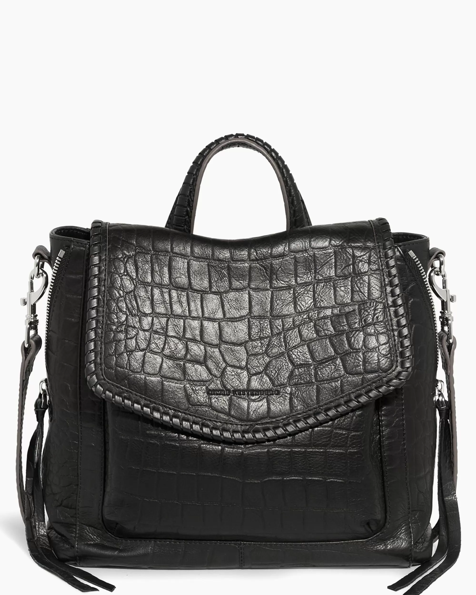 Aimee Kestenberg Backpacks-All For Love Convertible Backpack Black Croco