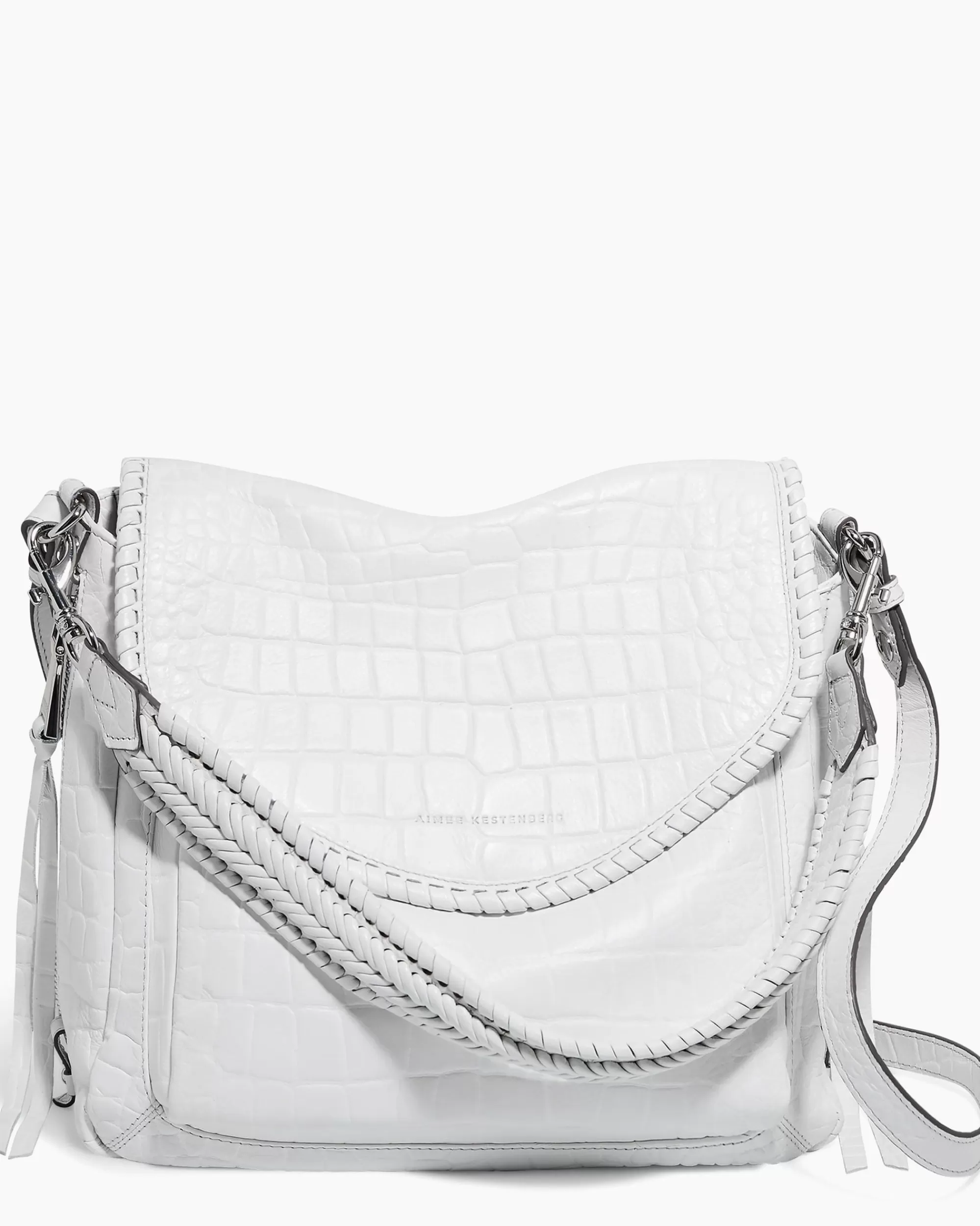 Aimee Kestenberg Satchels-All For Love Convertible Shoulder White Croco