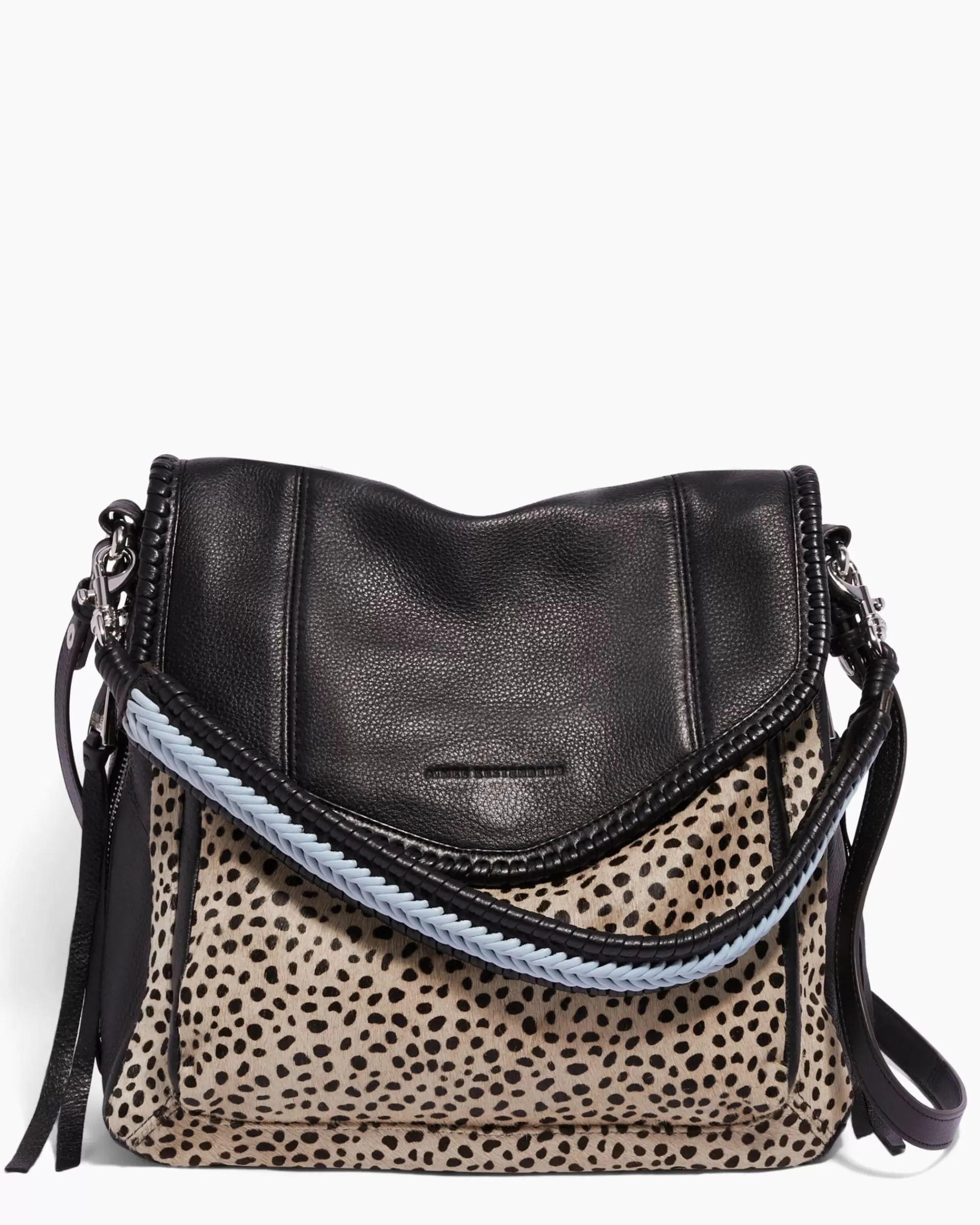 Aimee Kestenberg Satchels-All For Love Convertible Shoulder Oat Cheetah Haircalf Silver