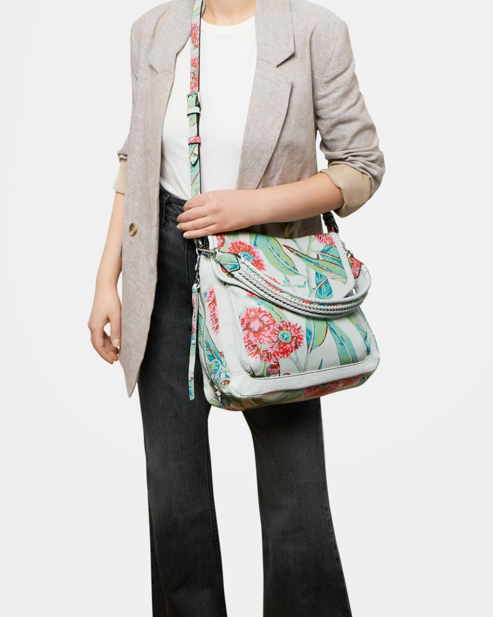 Aimee Kestenberg Satchels-All For Love Convertible Shoulder Eucalyptus Print