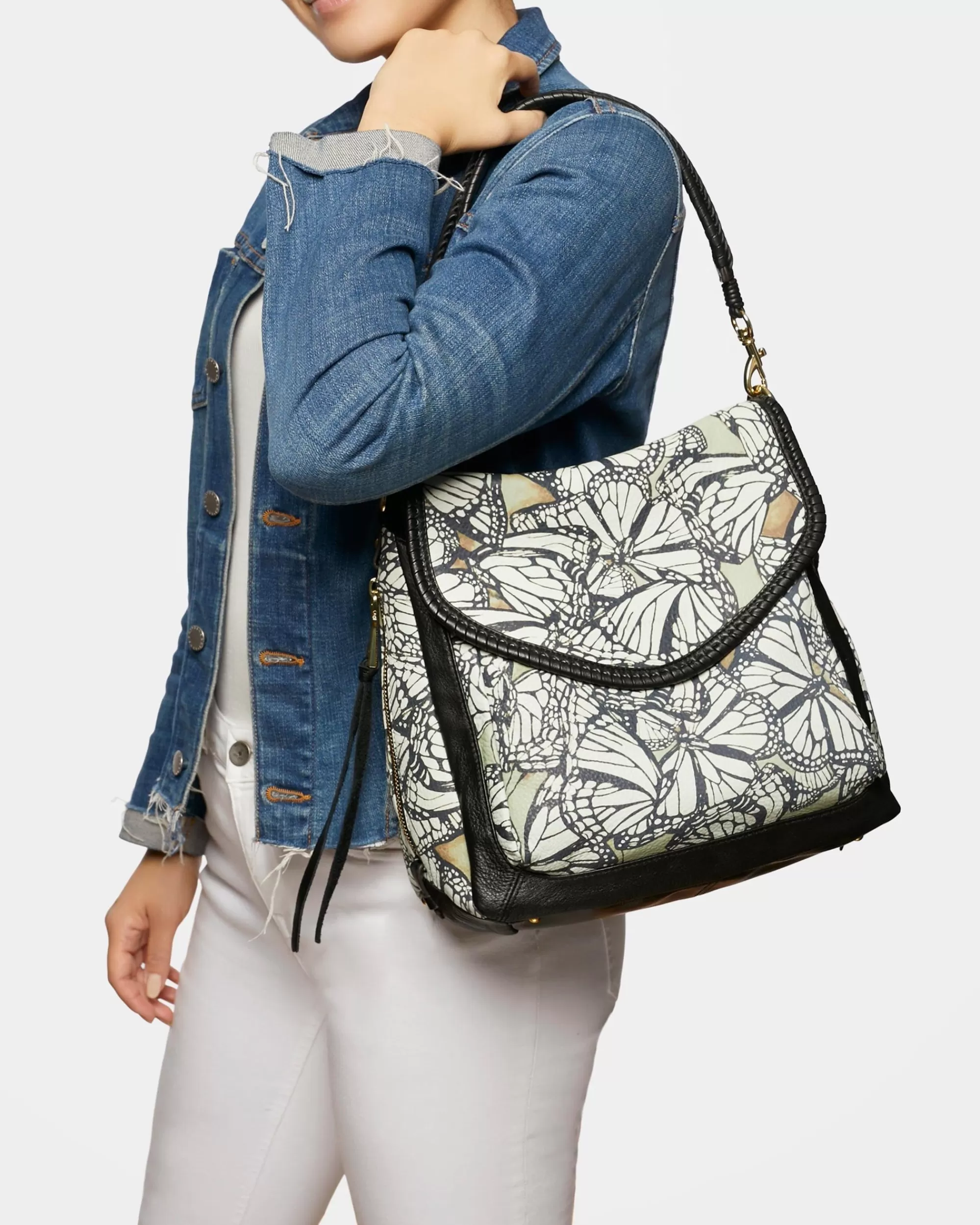 Aimee Kestenberg Satchels-All For Love Convertible Shoulder Butterfly Print