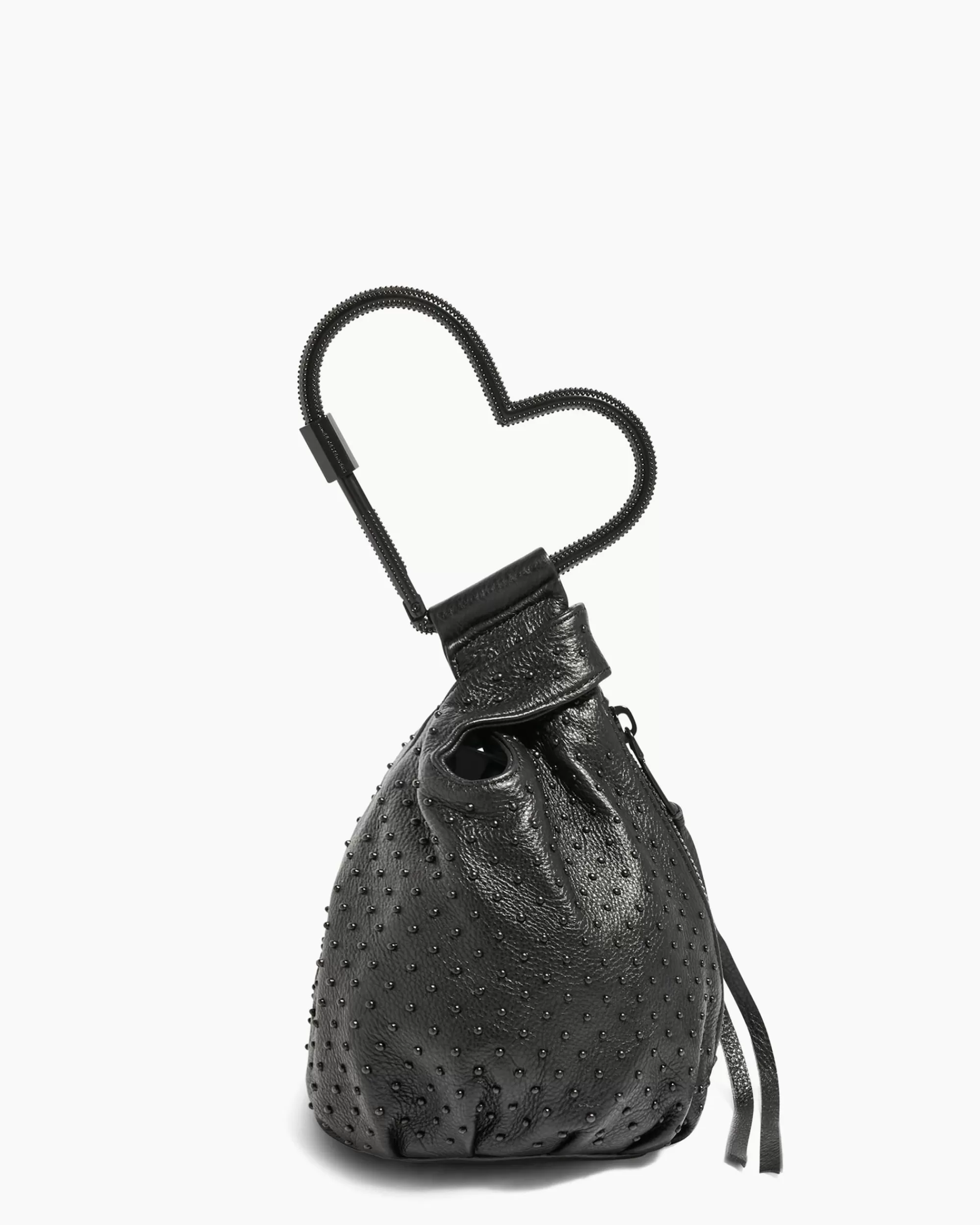 Aimee Kestenberg Clutches-All My Heart Pouch Black With Shiny Black Studs