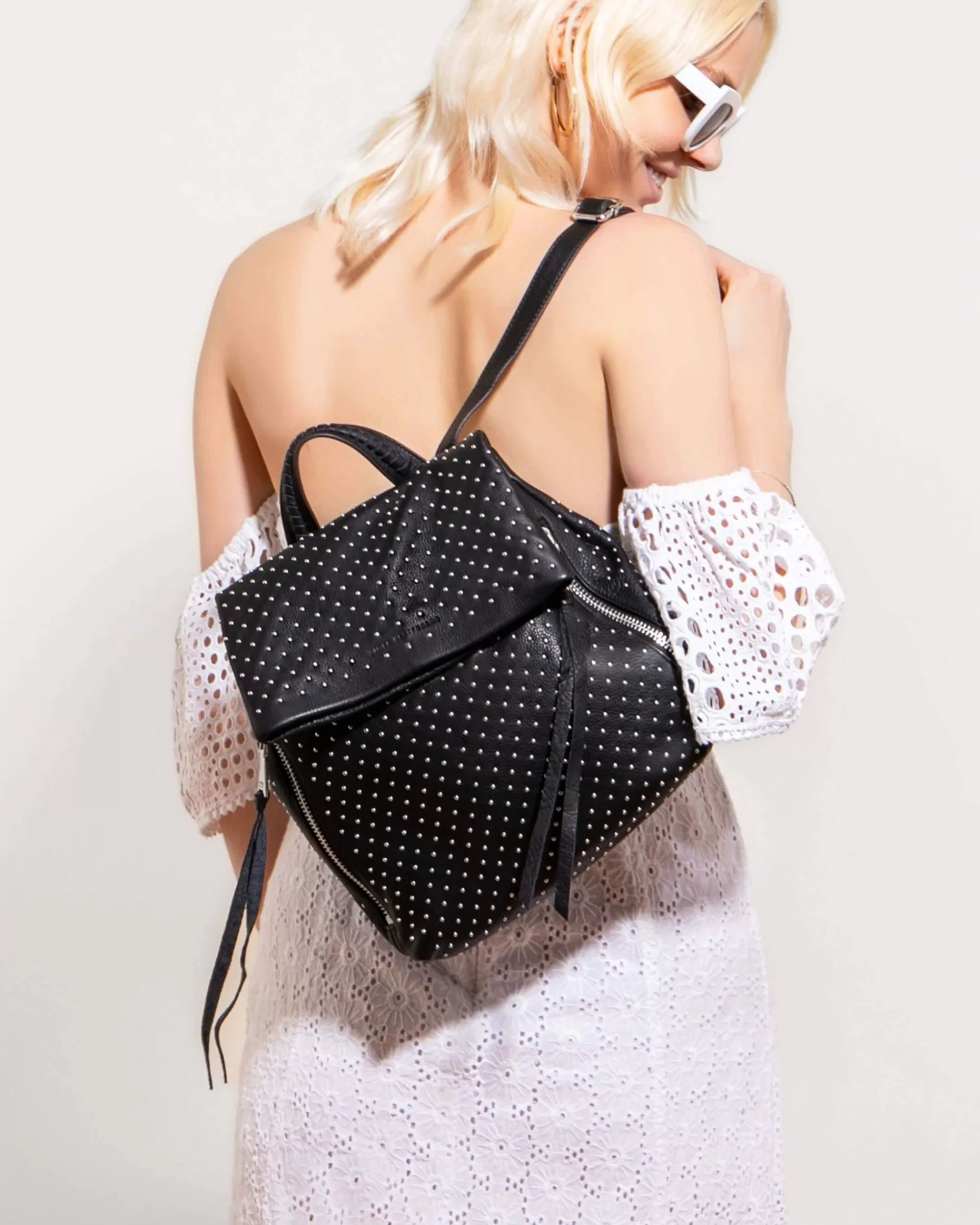 Aimee Kestenberg Backpacks-Bali Backpack Black Studded