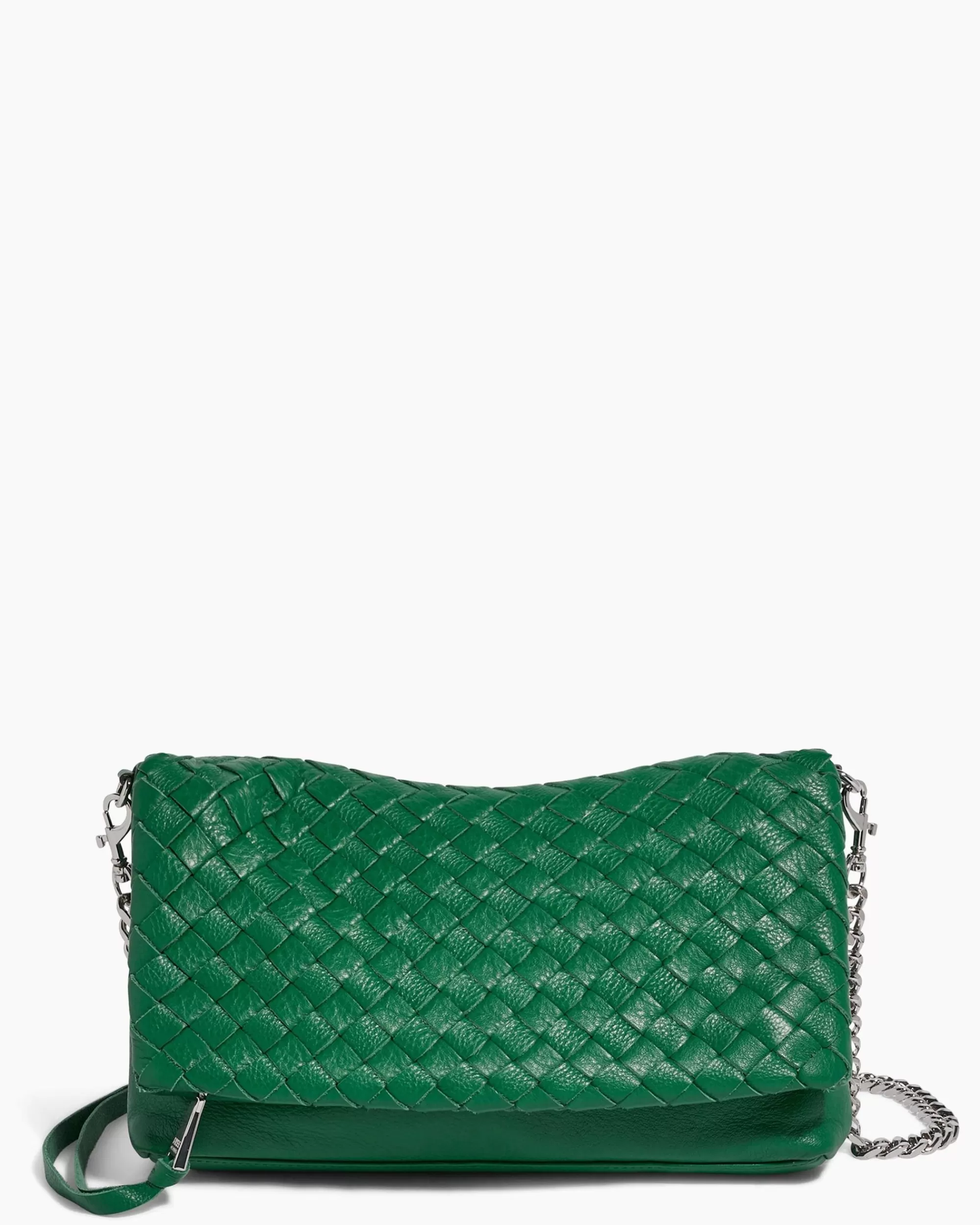 Aimee Kestenberg Clutches-Bali Convertible Clutch Kelly Green Woven