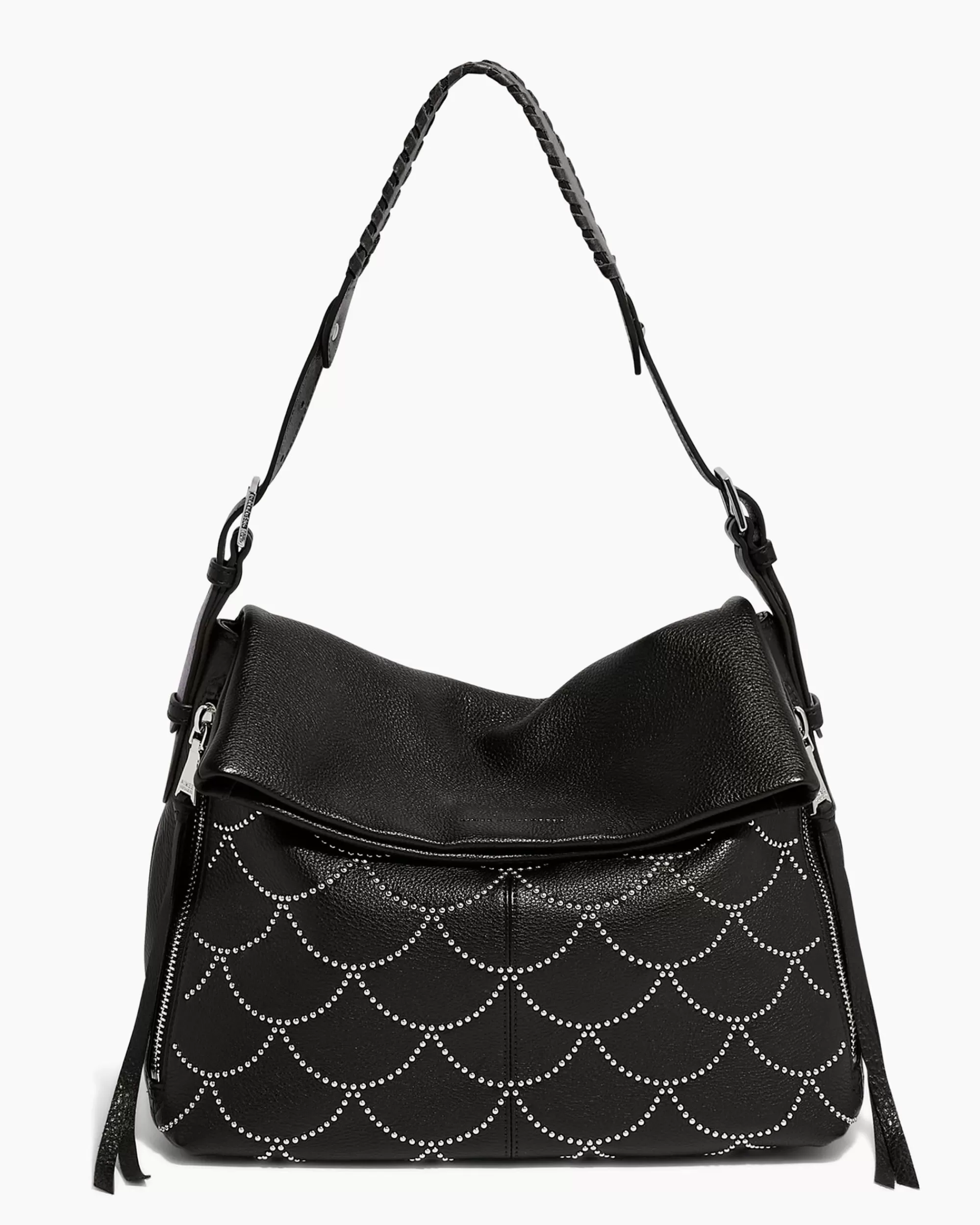 Aimee Kestenberg Shoulder Bags-Bali Hobo Black Nile Studs