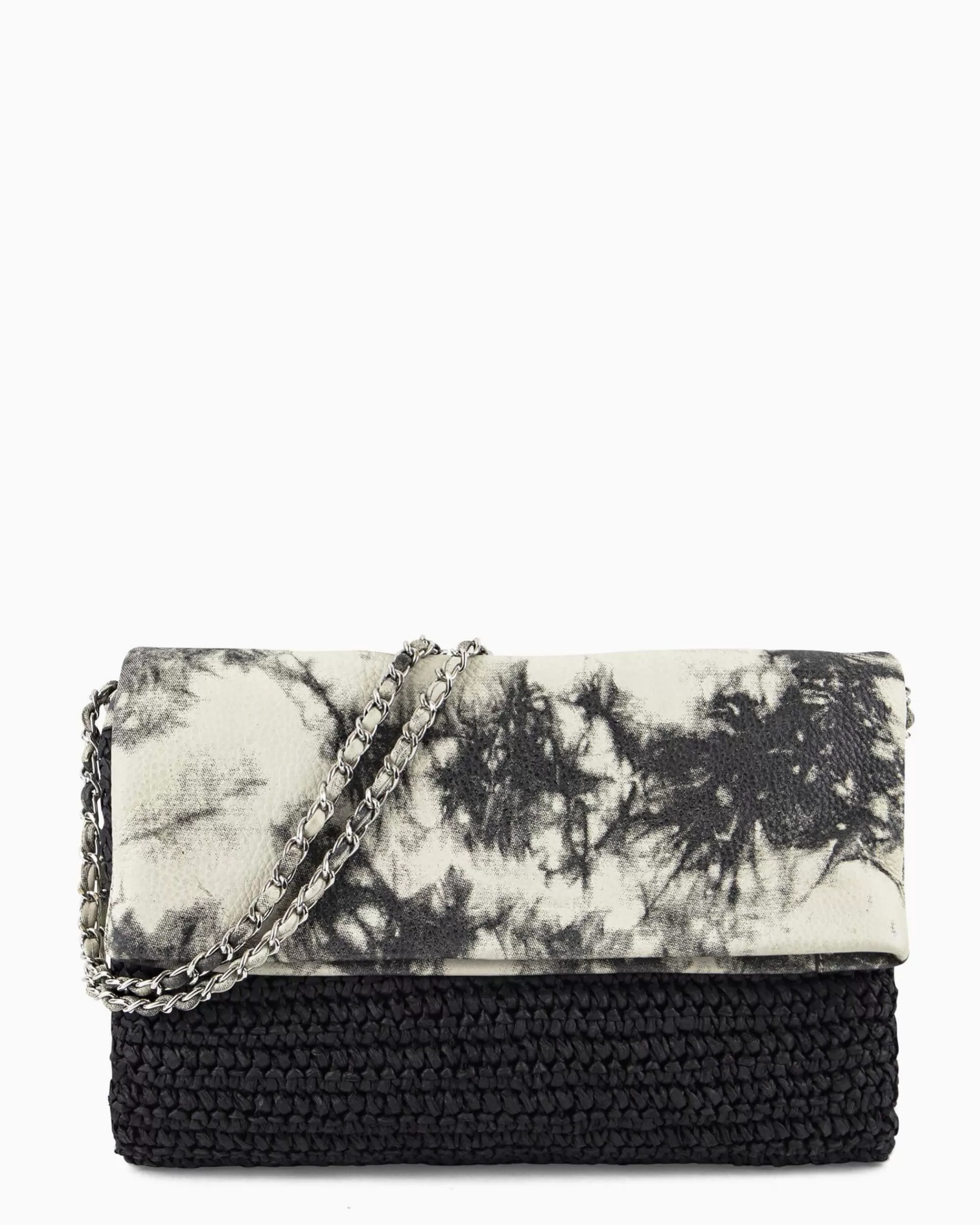 Aimee Kestenberg Clutches-Bali Straw Clutch Vanilla Tie Dye