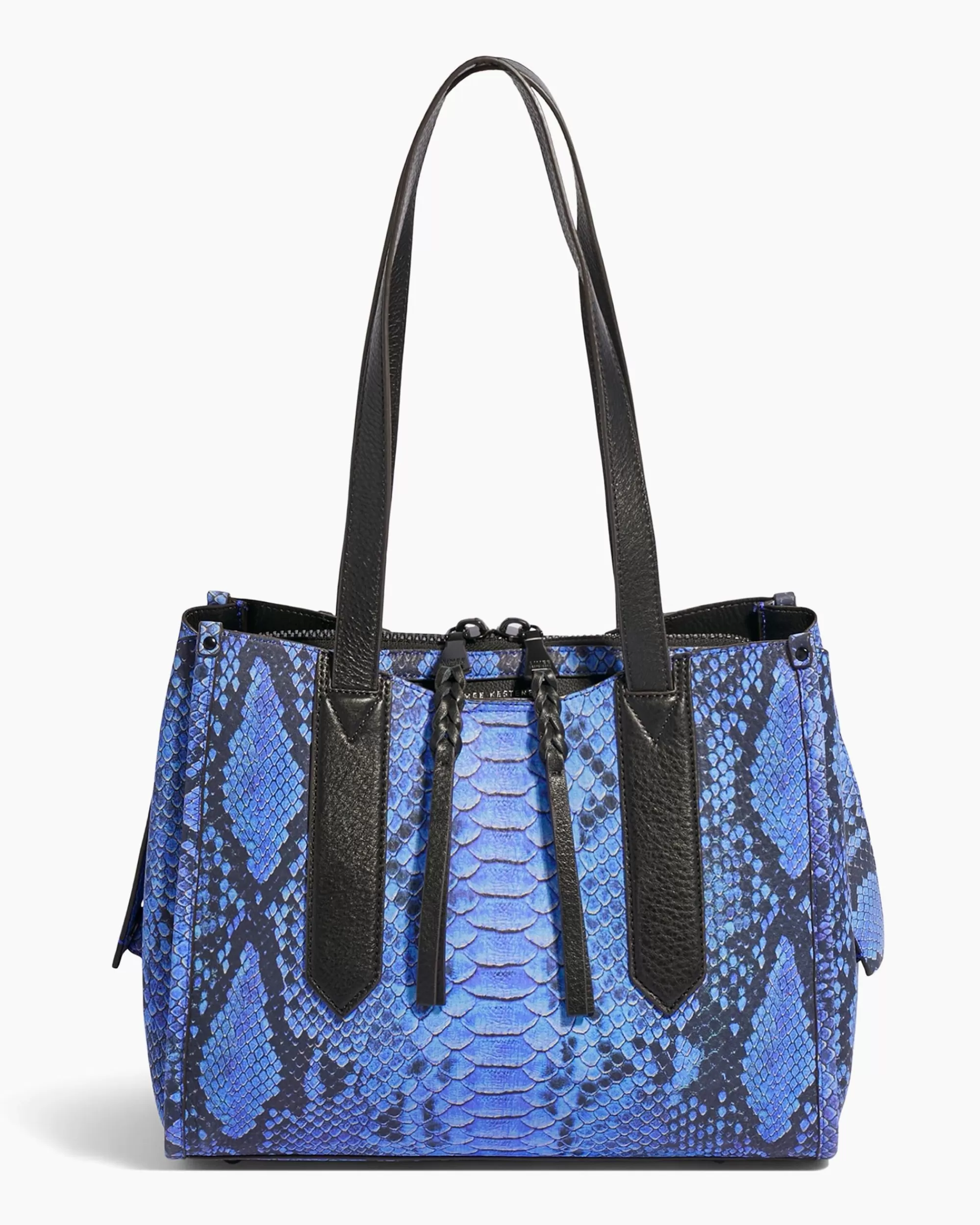 Aimee Kestenberg Satchels-Busy Bee Double Sided Satchel Blue Cobra