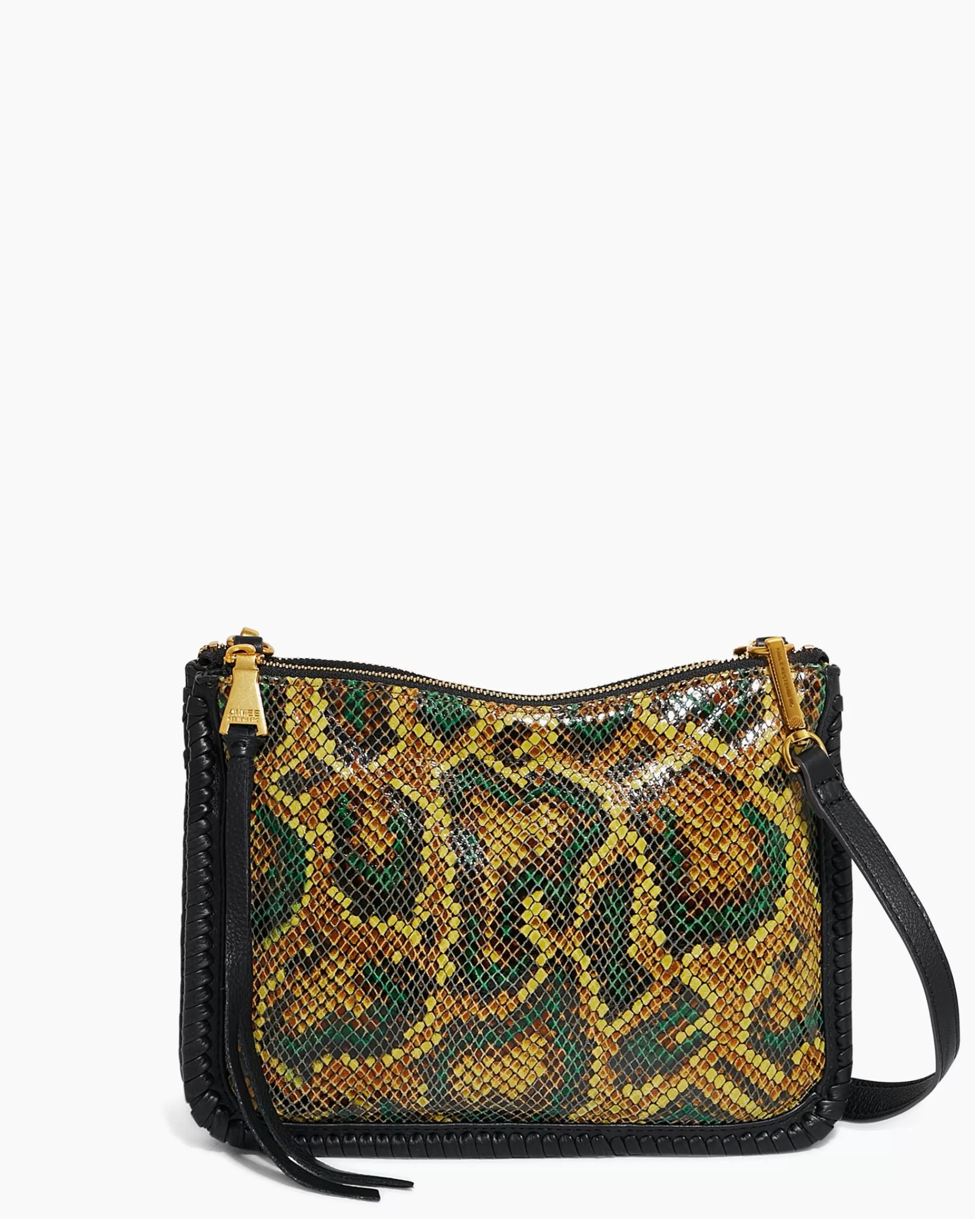 Aimee Kestenberg Crossbody Bags-Famous Double Top Zip Crossbody Cumin Snake