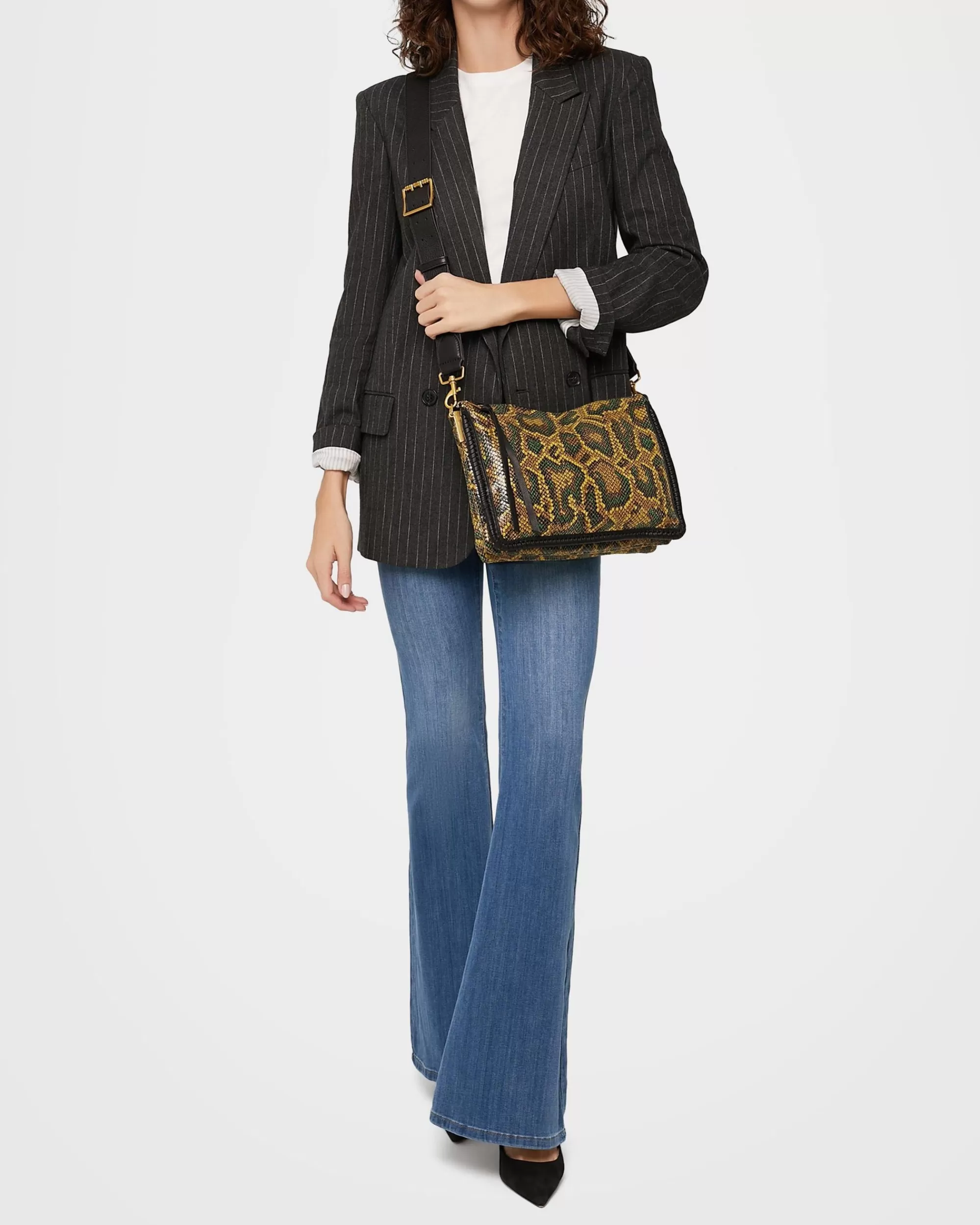 Aimee Kestenberg Crossbody Bags-Famous Large Crossbody Cumin Snake