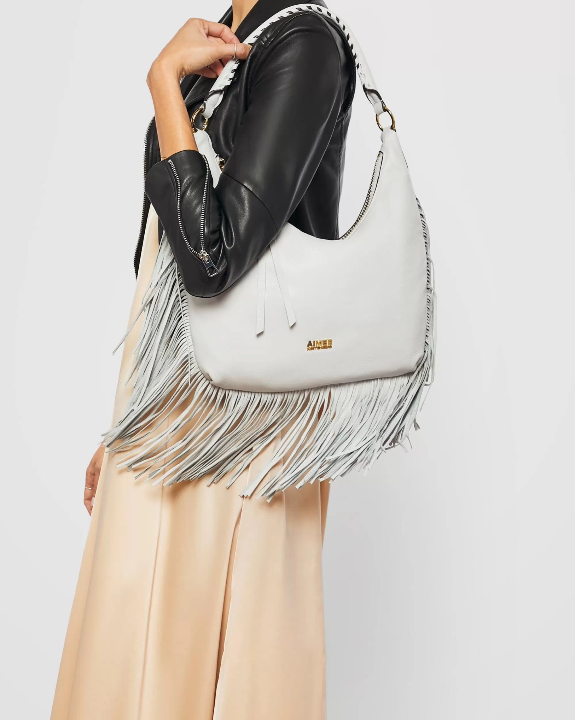 Aimee Kestenberg Shoulder Bags-Fringe Benefits Hobo Cloud