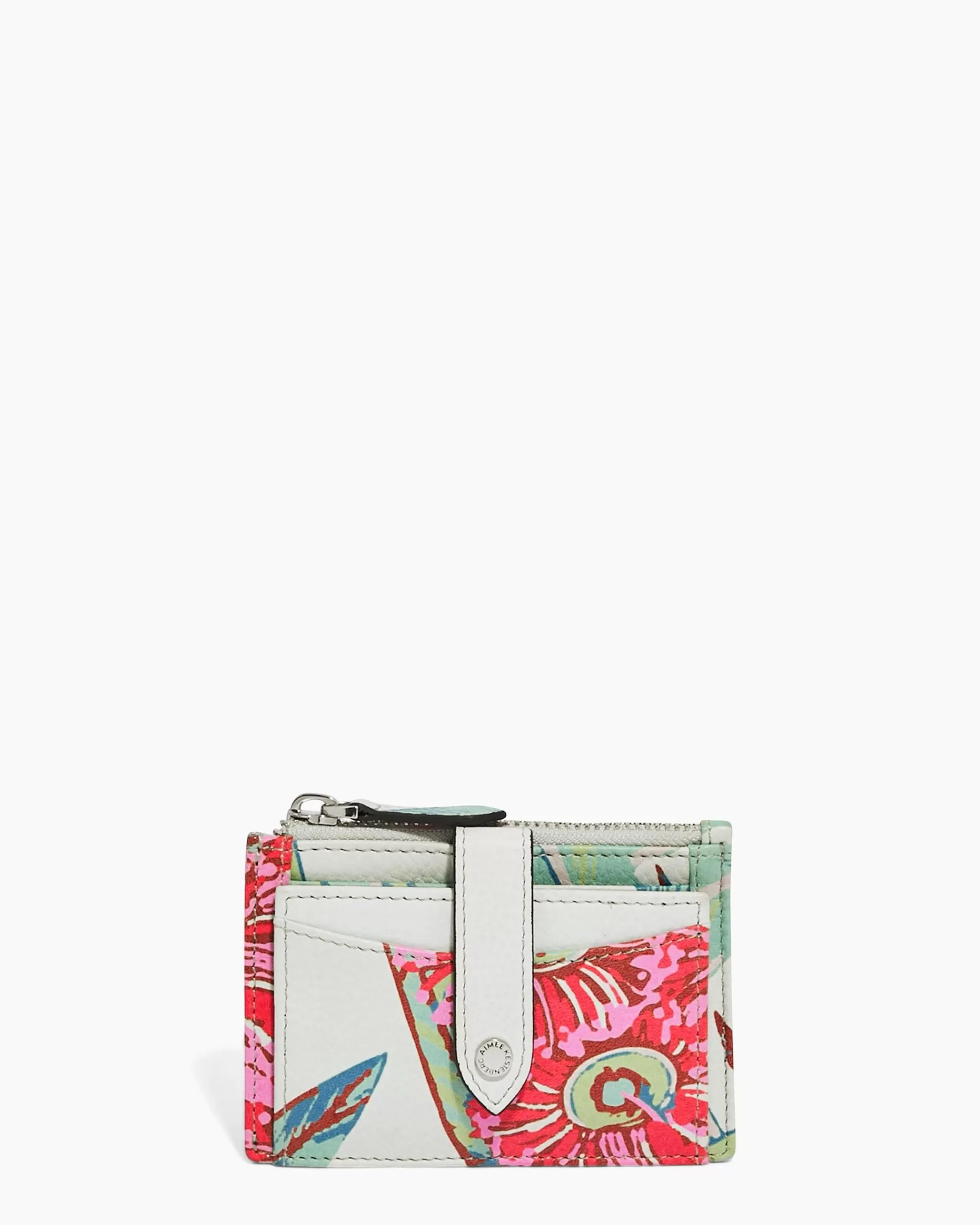 Aimee Kestenberg Wallets-High Riser Zip Card Case With Rfid Eucalyptus Print