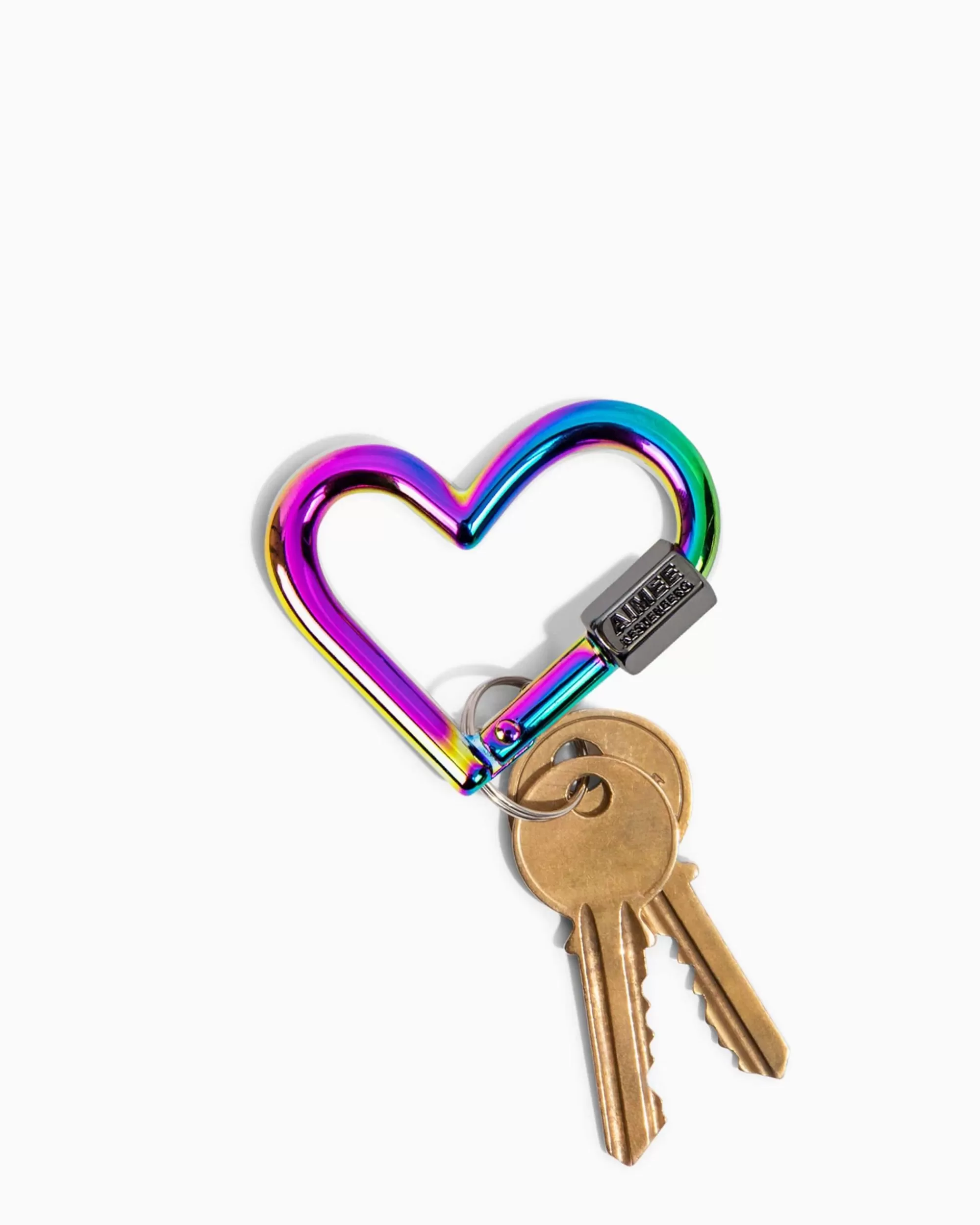 Aimee Kestenberg Key Chains-It'S A Love Thing Heart Carabiner Gold