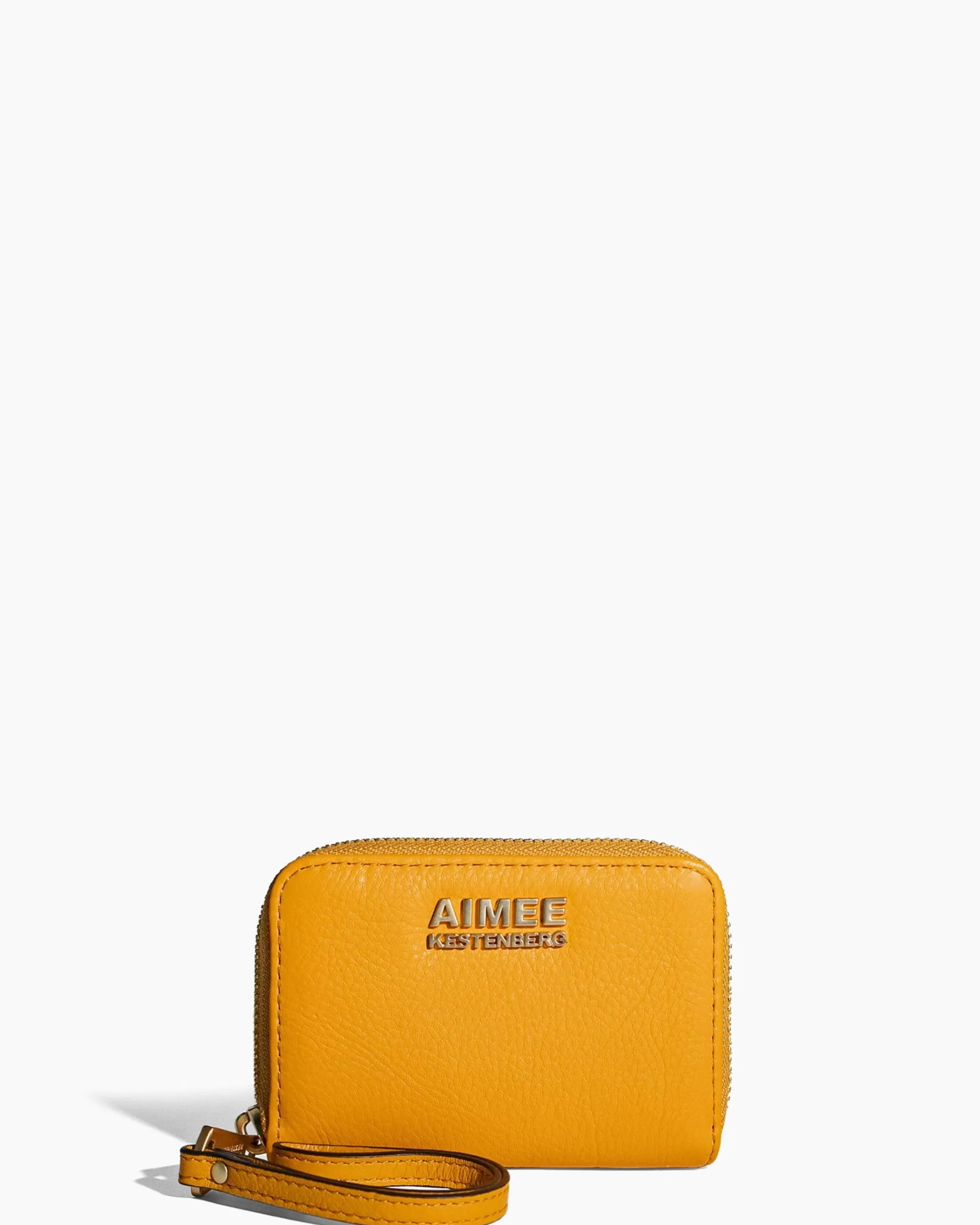 Aimee Kestenberg Clutches-Jenna Zip Around Credit Card Wristlet With Rfid Golden Root