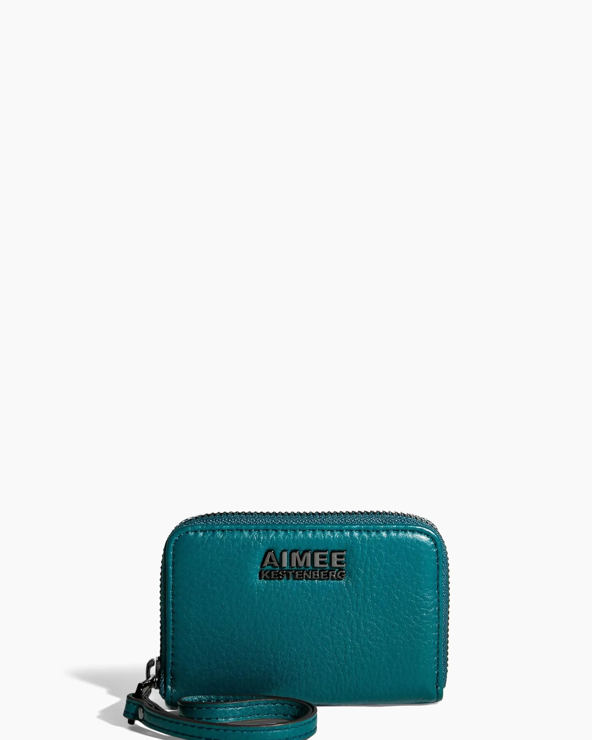 Aimee Kestenberg Clutches-Jenna Zip Around Credit Card Wristlet With Rfid Rainforest Green