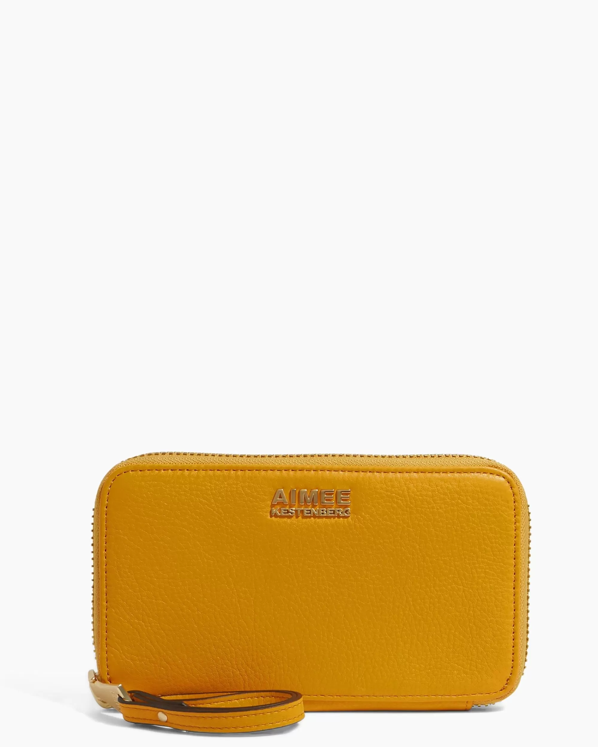 Aimee Kestenberg Clutches-Jenna Zip Around Wristlet With Rfid Golden Root