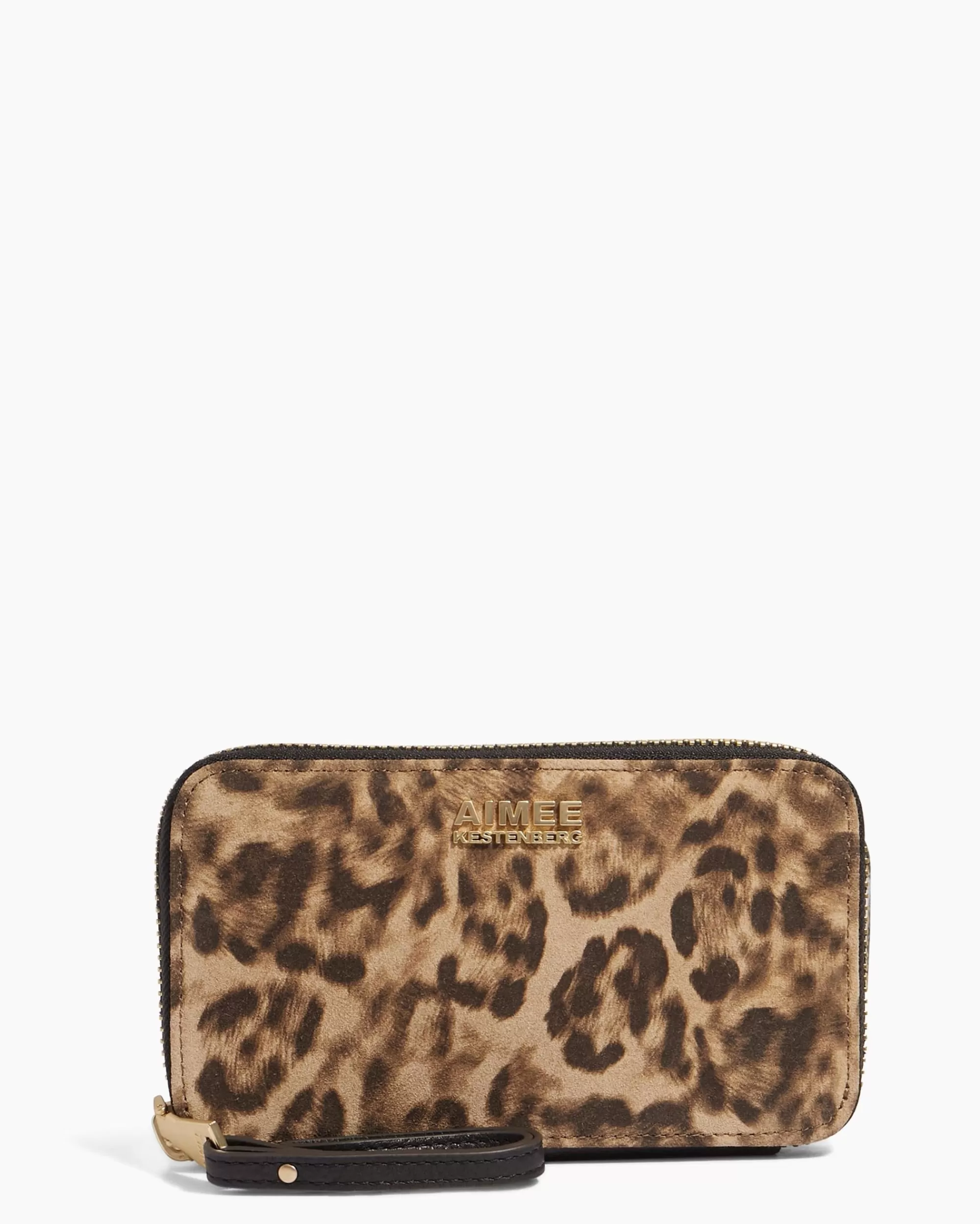 Aimee Kestenberg Clutches-Jenna Zip Around Wristlet With Rfid Amazon Leopard