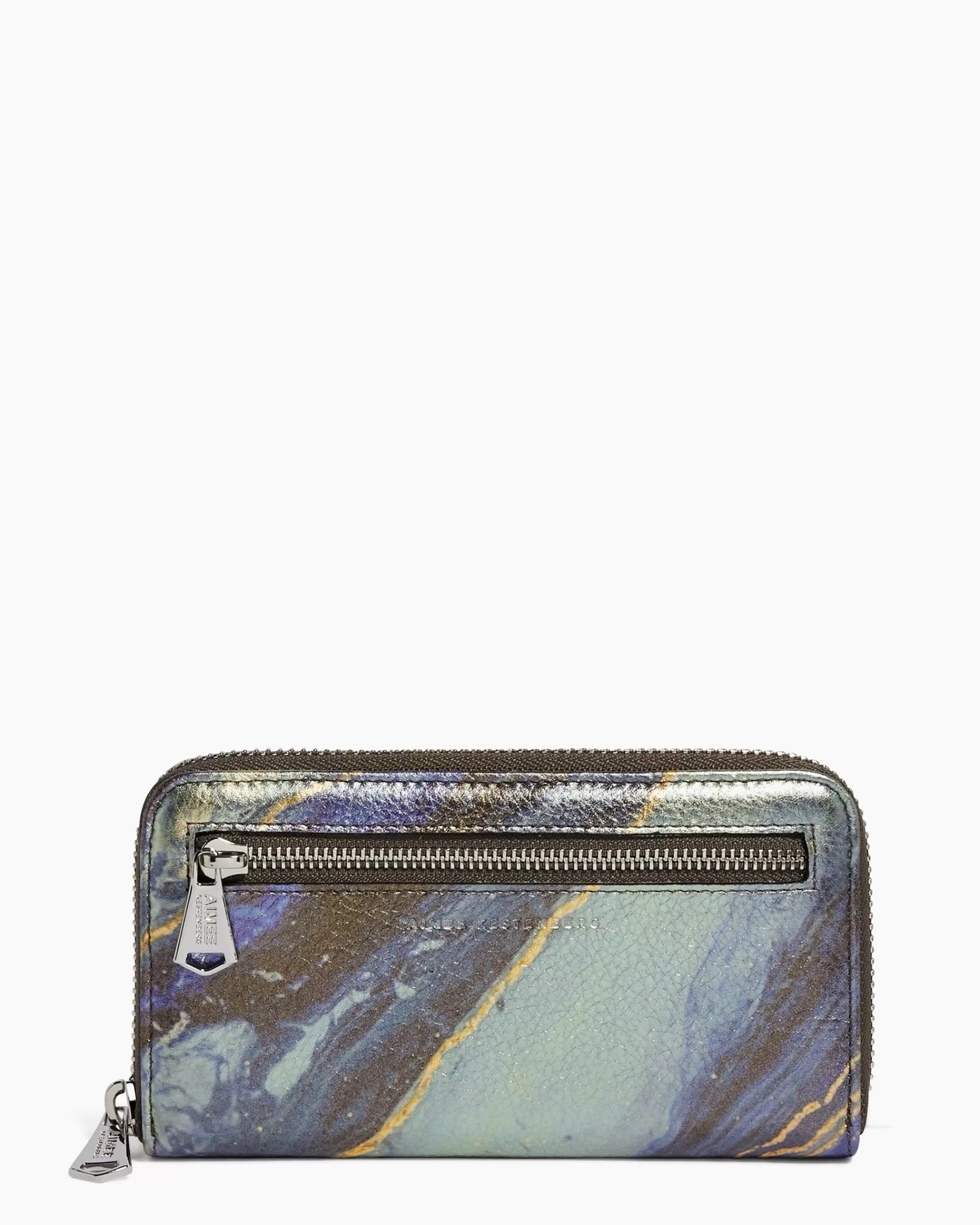 Aimee Kestenberg Clutches-Jesse Large Zip Around With Rfid Blue Riverbed