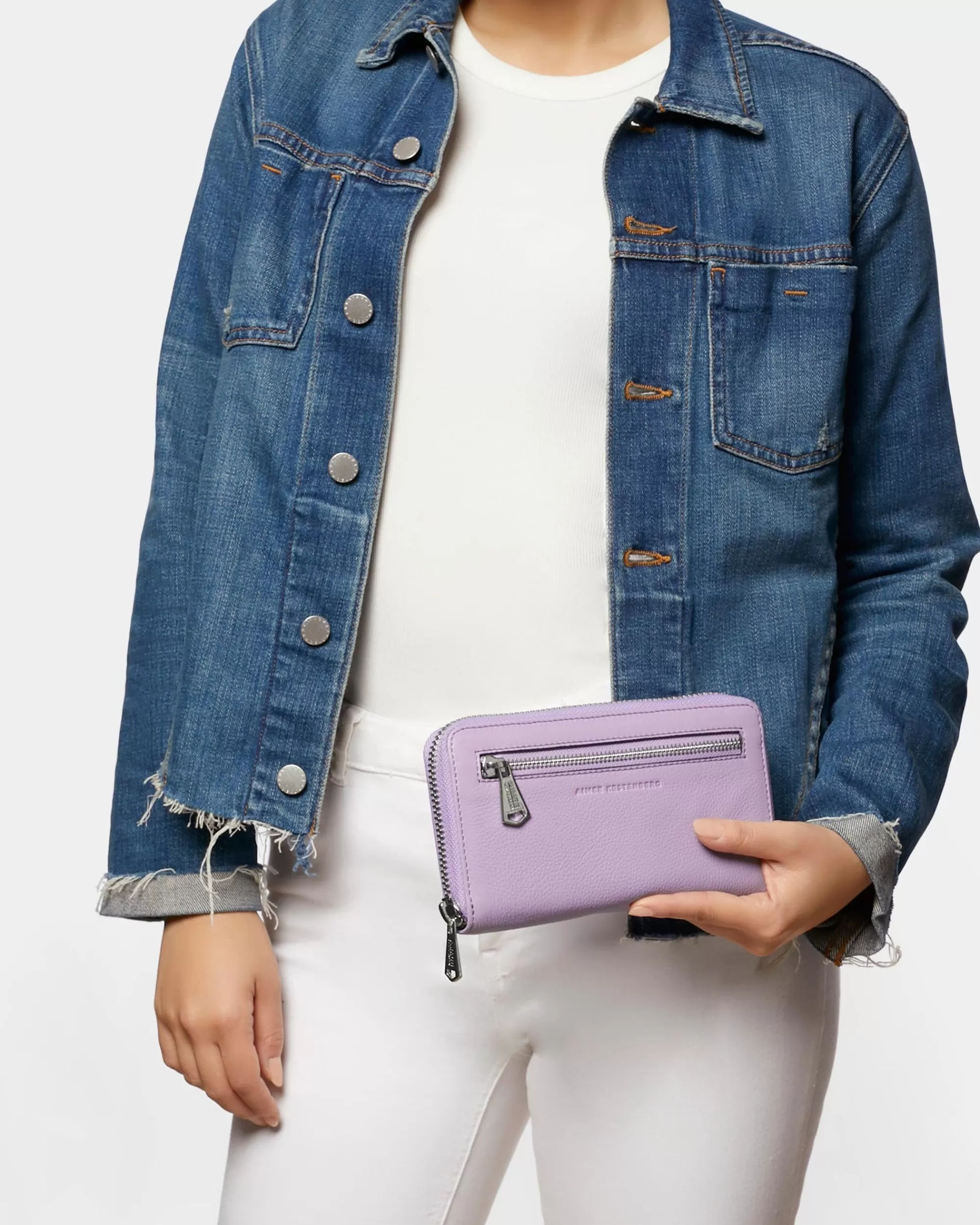 Aimee Kestenberg Clutches-Jesse Large Zip Around With Rfid Lavender