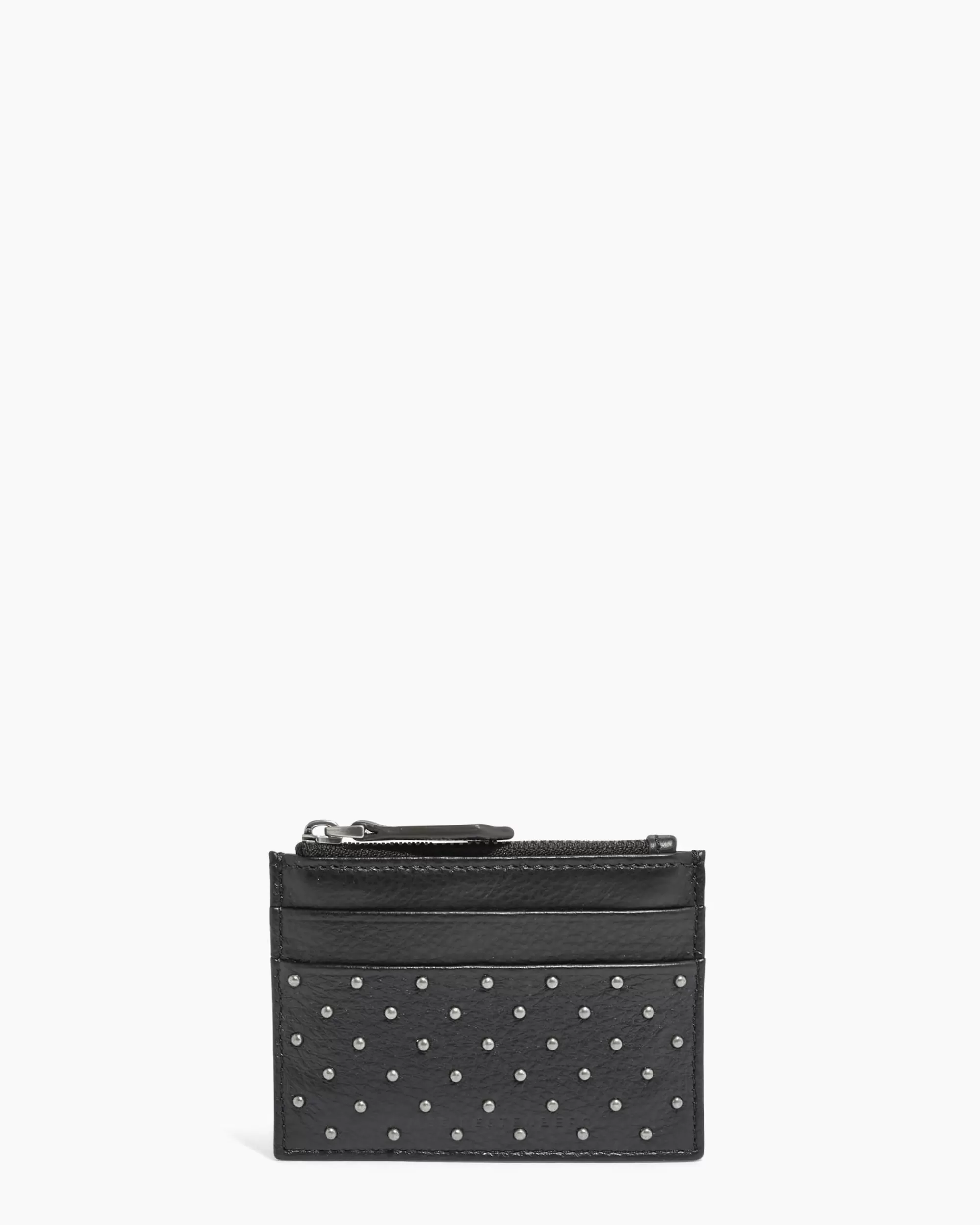 Aimee Kestenberg Wallets-Jewels Credit Card Wallet With Rfid Black Distressed Silver Studs