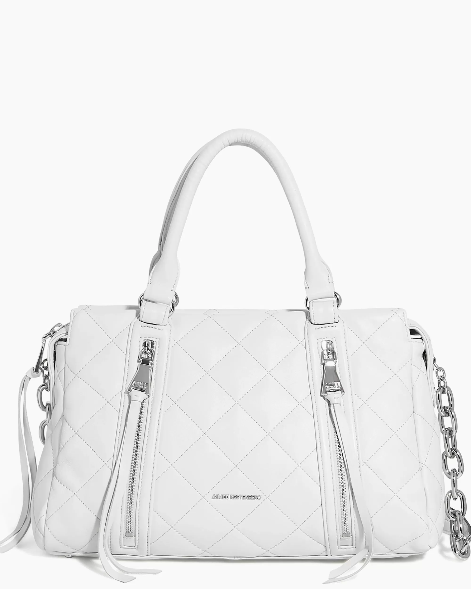 Aimee Kestenberg Satchels-Maven Quilted Convertible Satchel Cloud