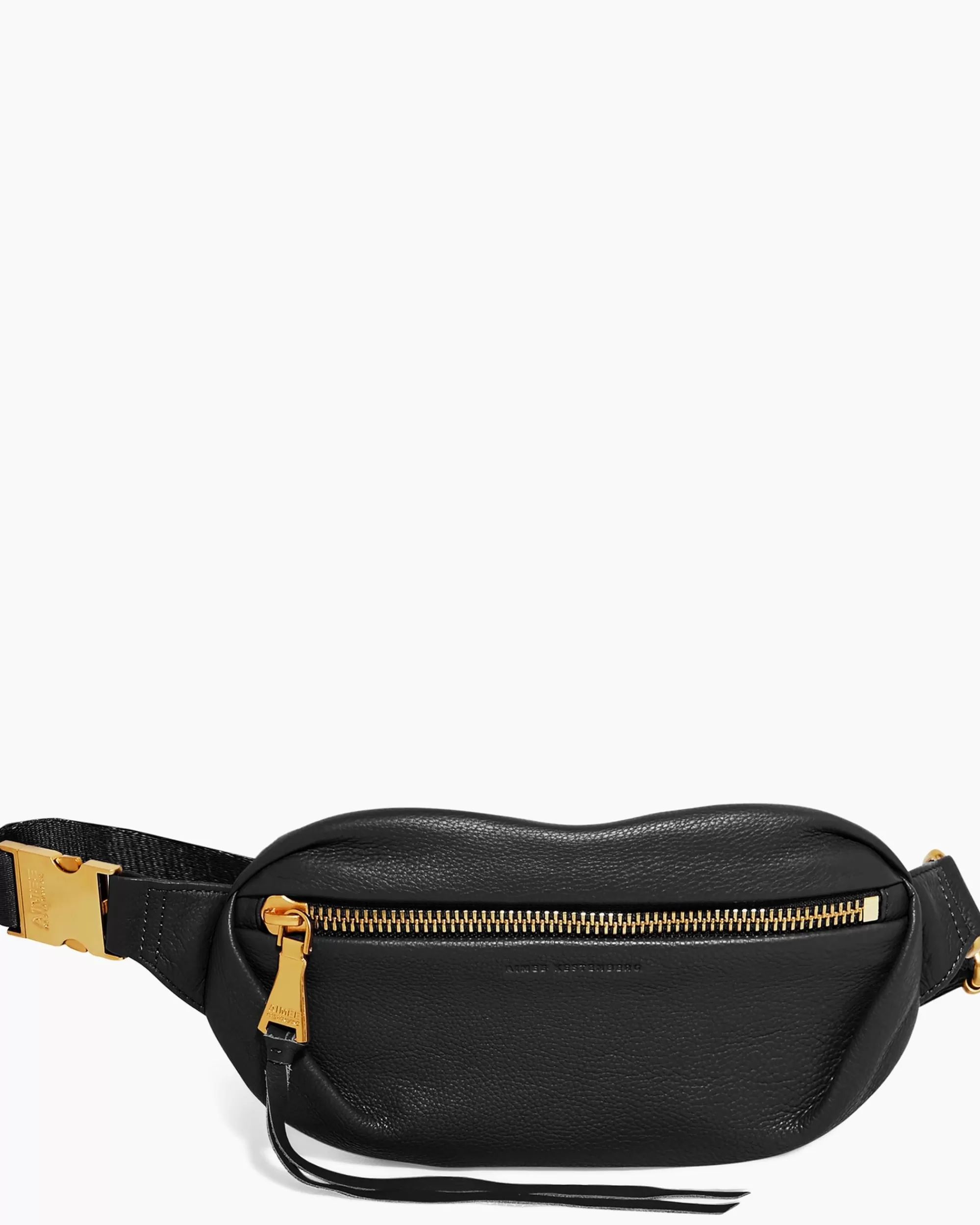 Aimee Kestenberg Bum Bags & Belt Bags-Milan Bum Bag Black With 14K Yellow Gold