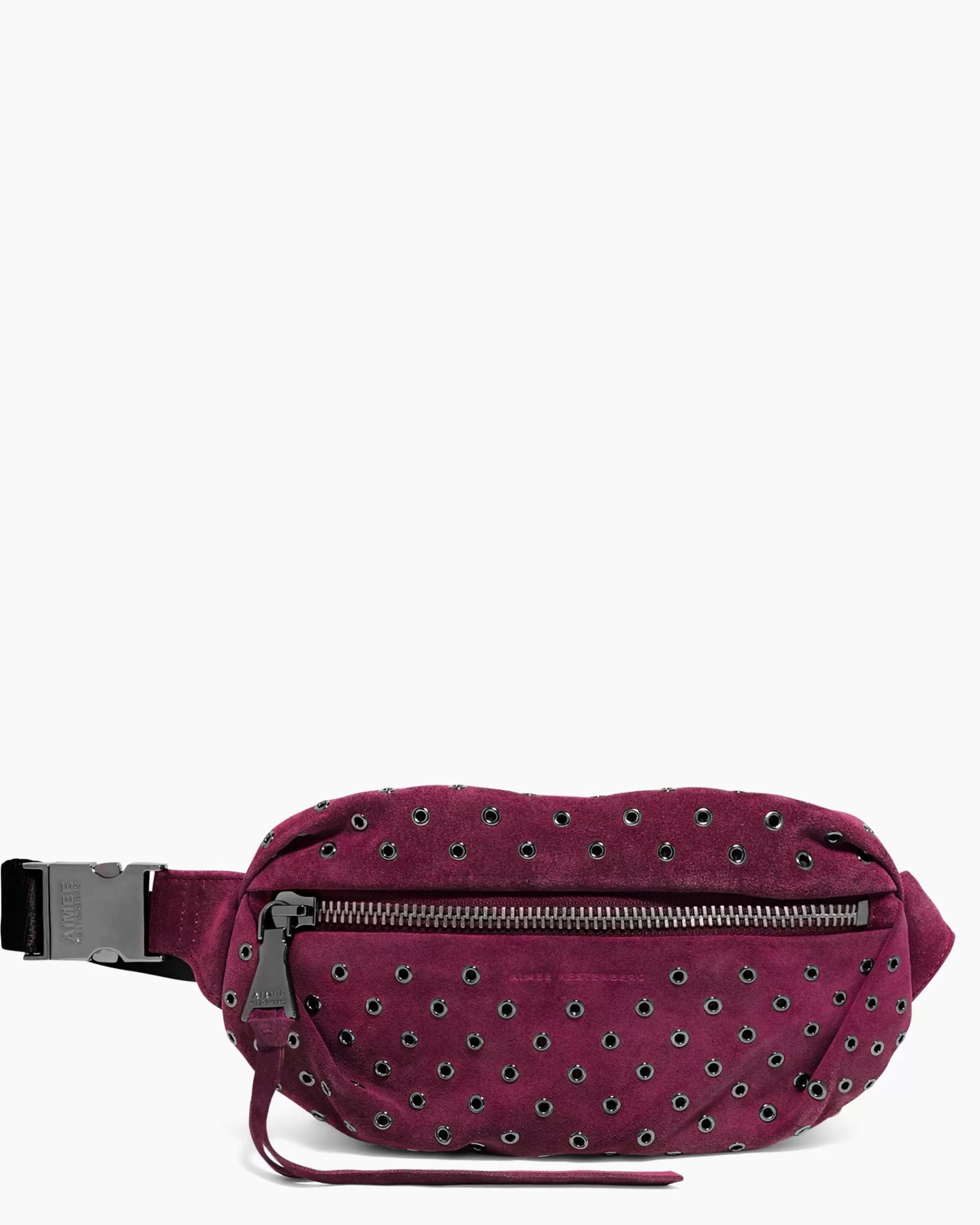 Aimee Kestenberg Bum Bags & Belt Bags-Milan Bum Bag With Eyelets Berry With Eyelets