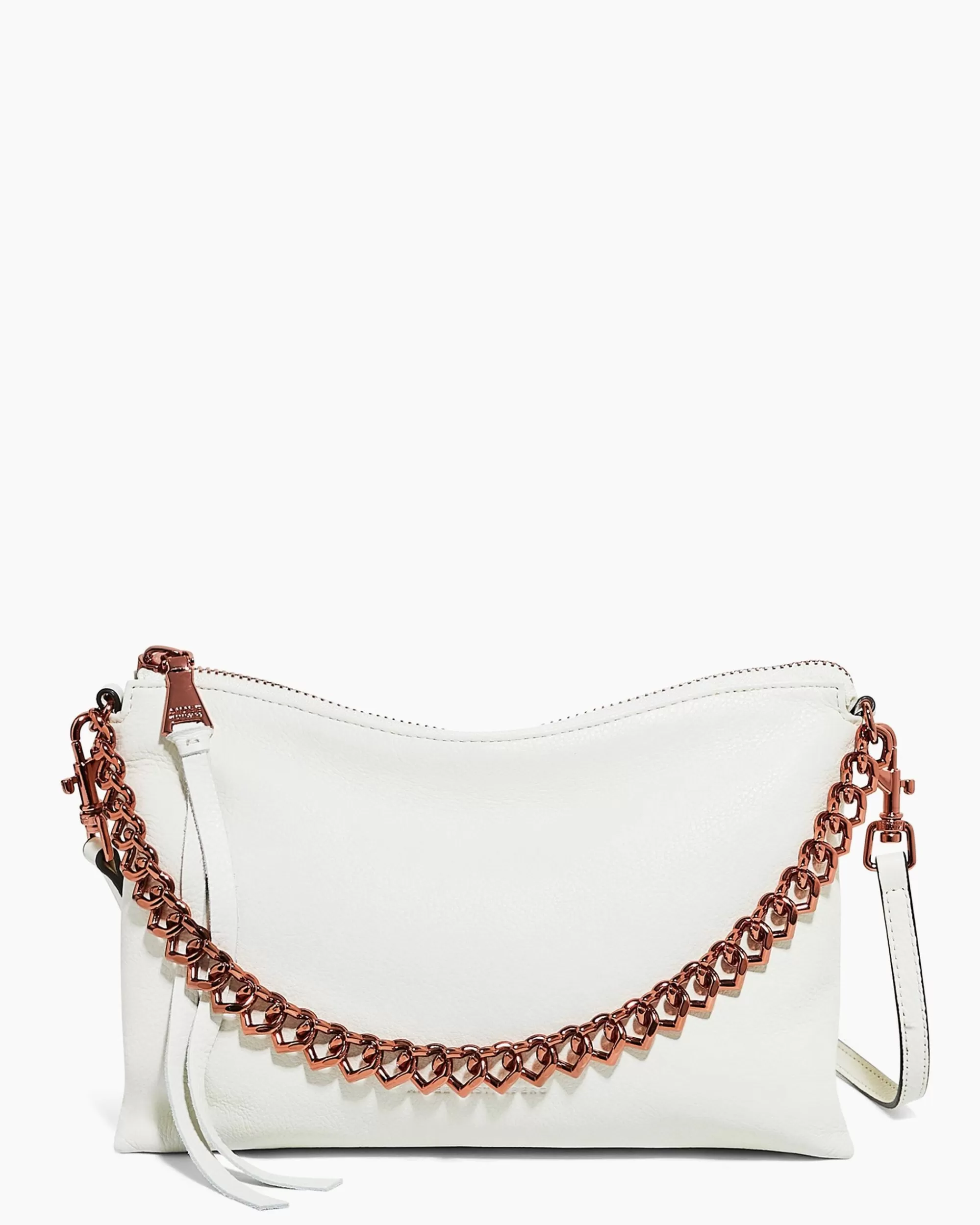 Aimee Kestenberg Crossbody Bags-Mystro Heart Chain Convertible Crossbody Vanilla Ice With Chocolate Rose Gold