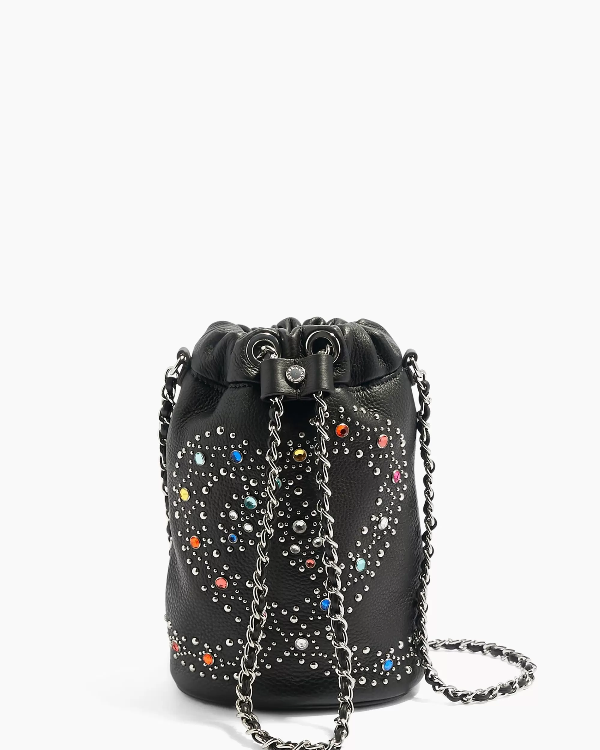 Aimee Kestenberg Clutches-Outta Here Novelty Drawstring Pouch Black Snake Studs