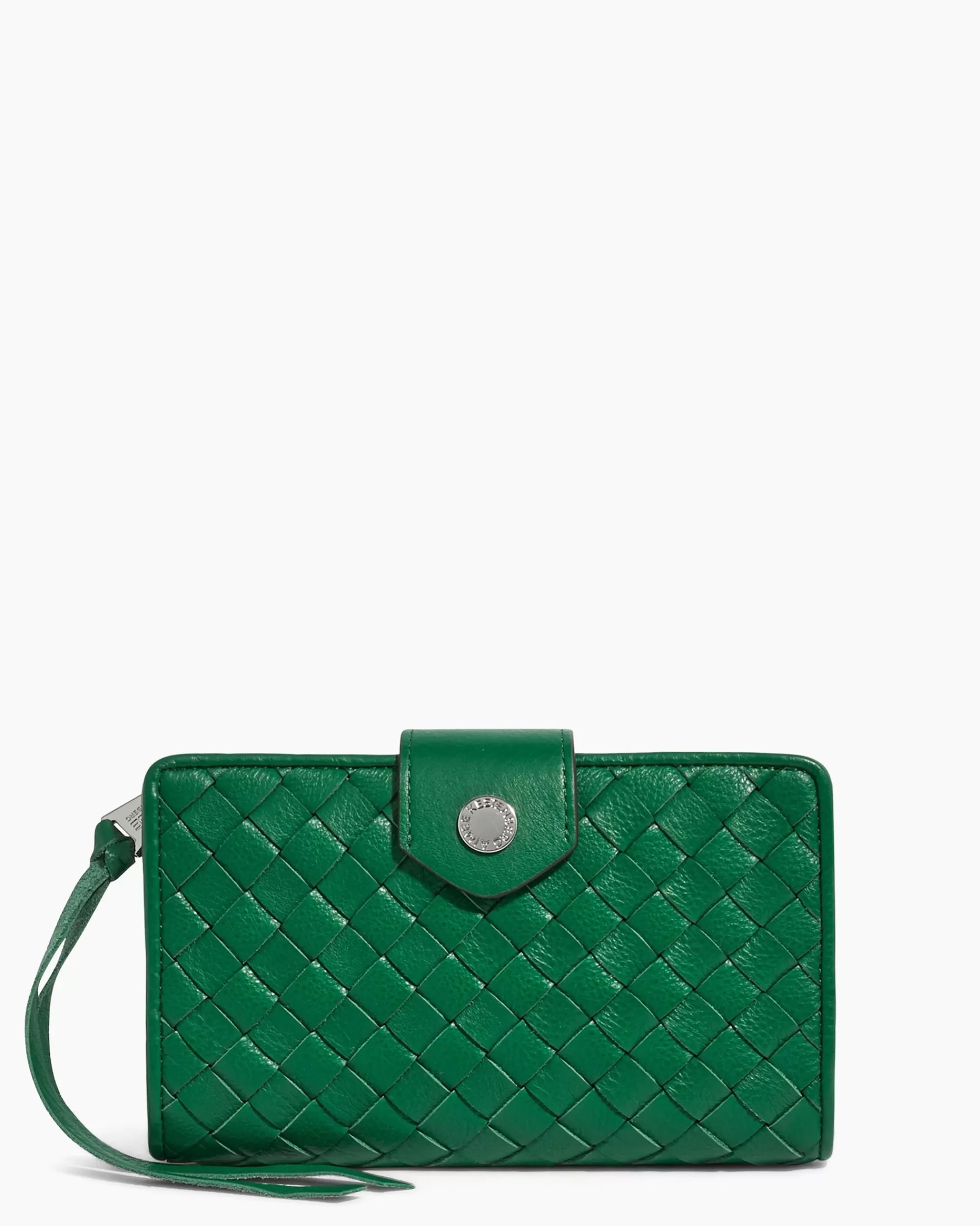 Aimee Kestenberg Clutches-Saba Tech Wallet Kelly Green Woven